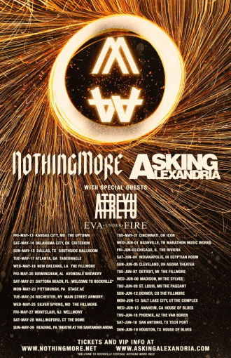 NOTHING MORE And ASKING ALEXANDRIA Announce Spring 2022 U.S. Co-Headlining Tour
